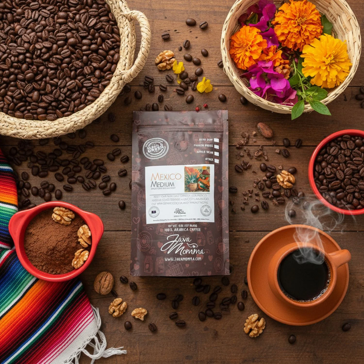 Mexico Medium Roast Coffee | Smooth, Balanced, Cocoa & Walnut | Java Momma - Image 4