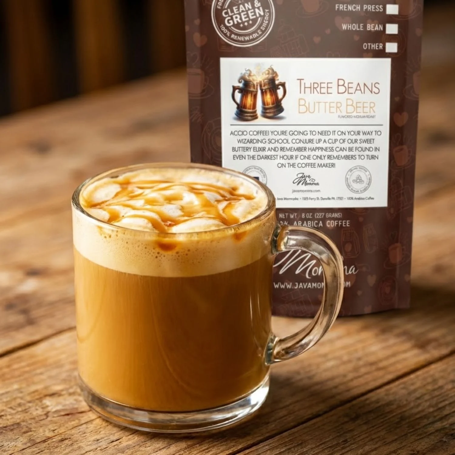 Three Beans Butter Beer Flavored Coffee - Image 3